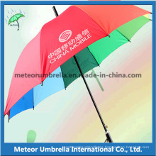 Paraguas de regalo de promoción de arco iris abierto automático de calidad
